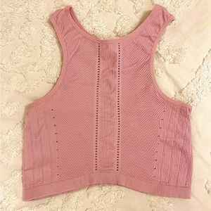 Anthropologie Racerback Workout Crop Top